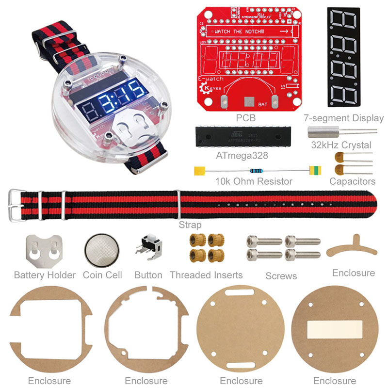 Single Chip LED Kit Clock DIY  - đánh giá và giá Learn Diy Electronics