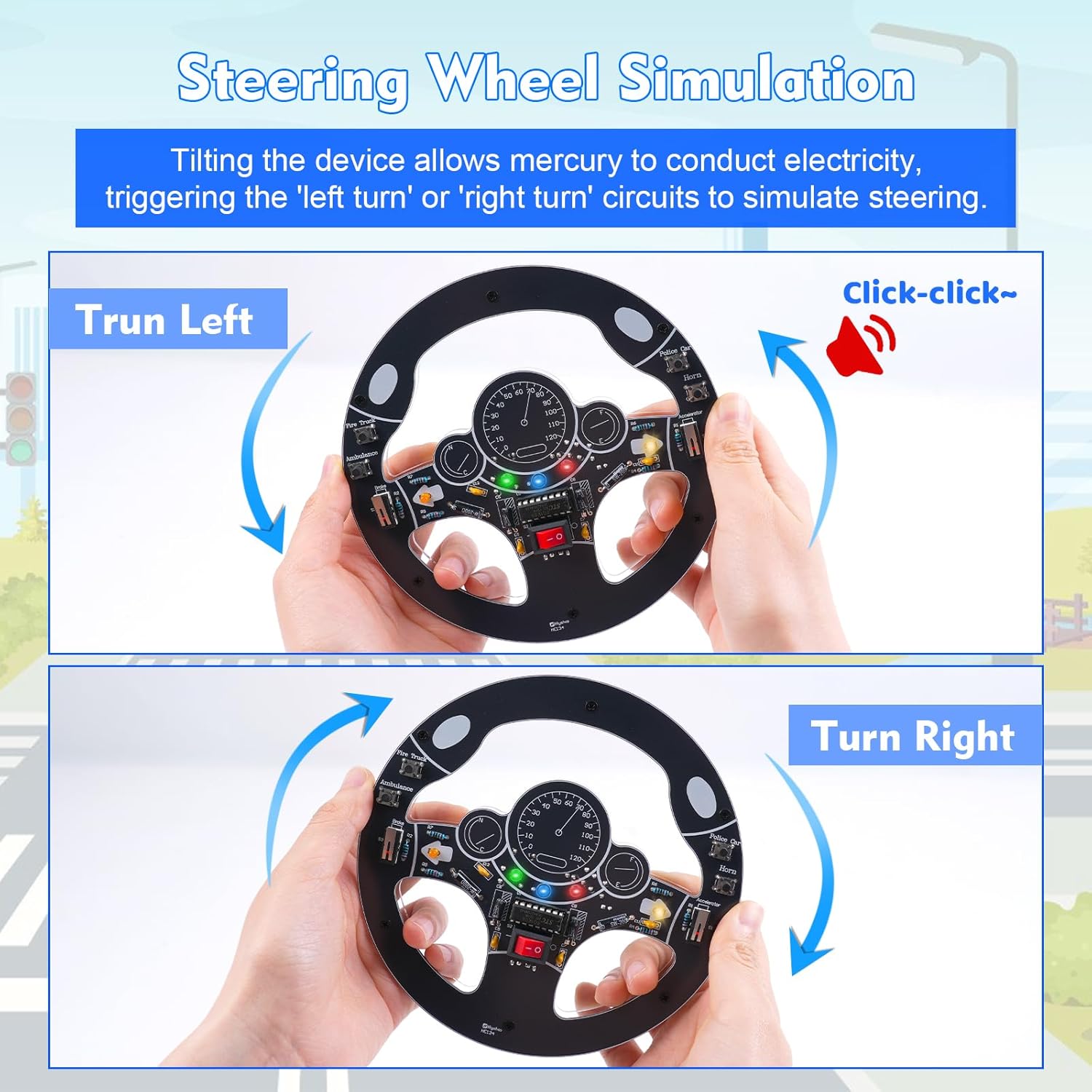 Car Steering Wheel DIY Solderi - đánh giá và giá Diy Electronics Kits For Kids