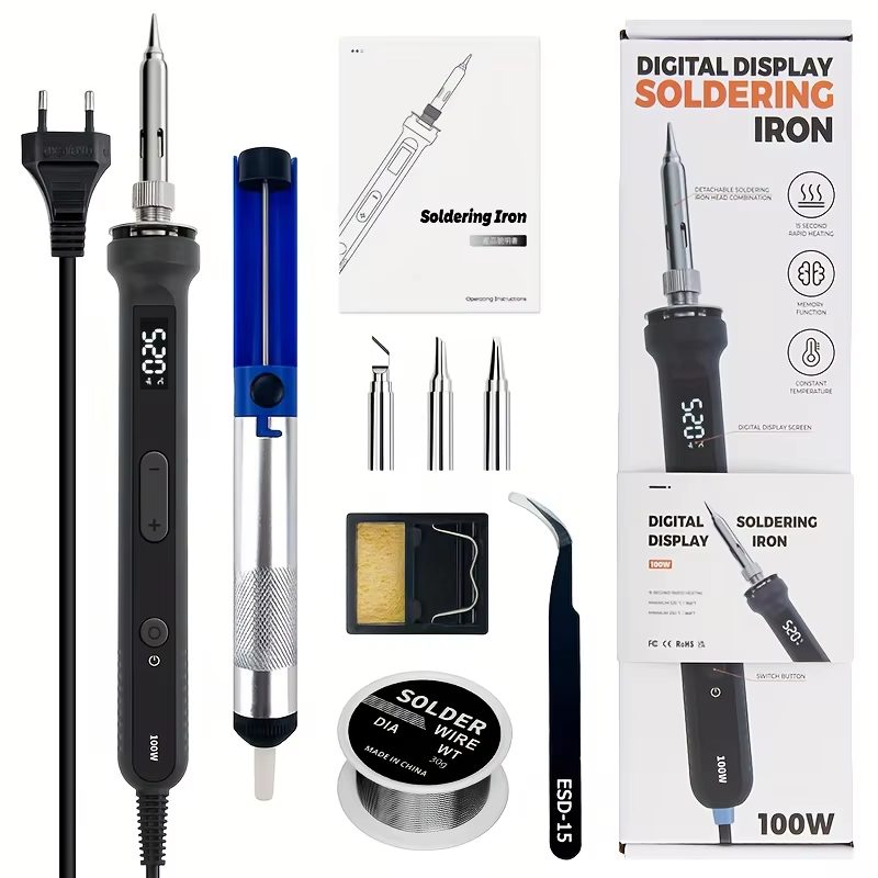 100W Digital Soldering Iron Ki - đánh giá và giá Learn Diy Electronics