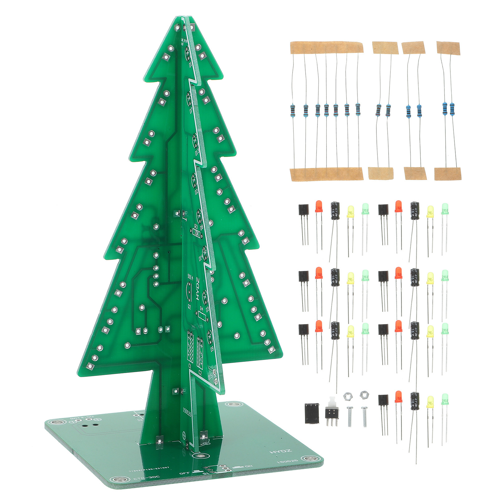 Led Christmas Tree Kit 3D Flas - đánh giá và giá Diy Electronics Projects For Adults