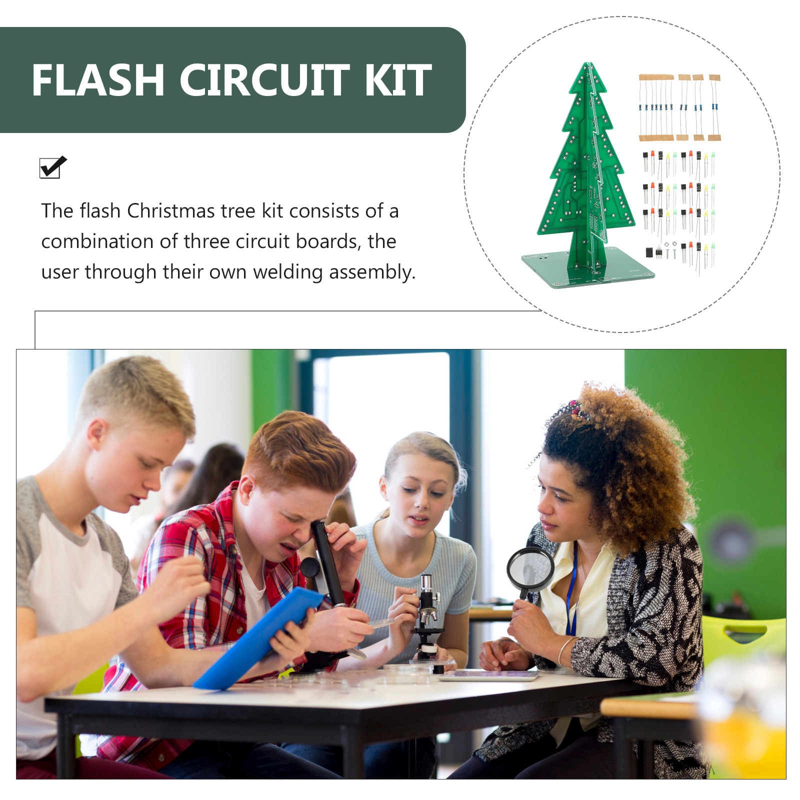 Led Christmas Tree Kit 3D Flas - đánh giá và giá Diy Electronics Projects For Adults