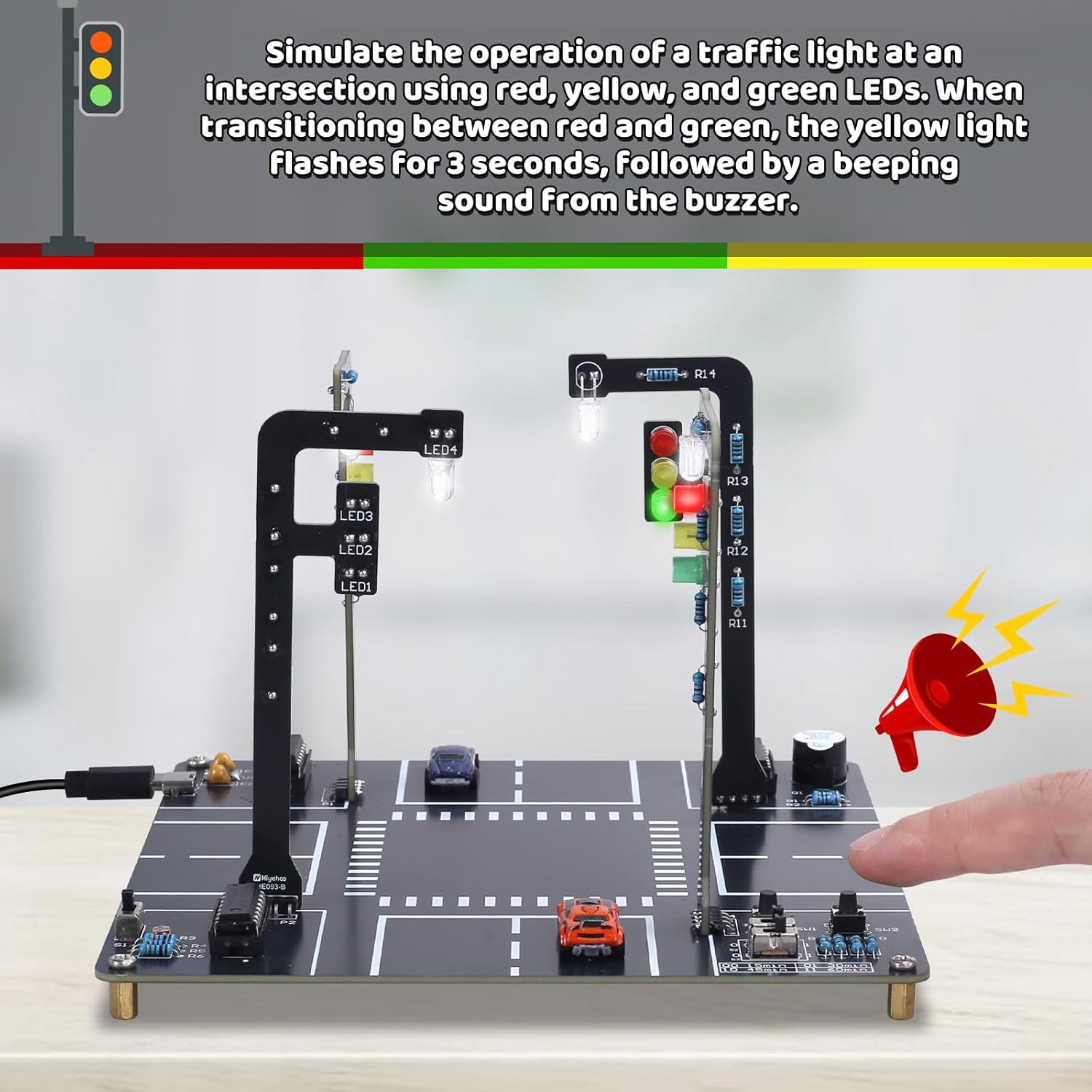 Traffic Light Simulator Kit wi - đánh giá và giá Diy Electronics Projects For Adults